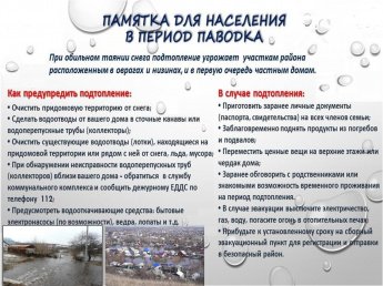 Уважаемые жители МО "Новая Ида"! Предлагаем мероприятия по предупреждению подтопления домов.